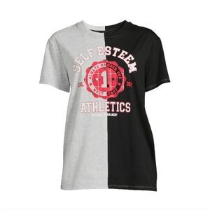 Women's Junior’s Short Sleeve 50/50 Top T-Shirt Size M